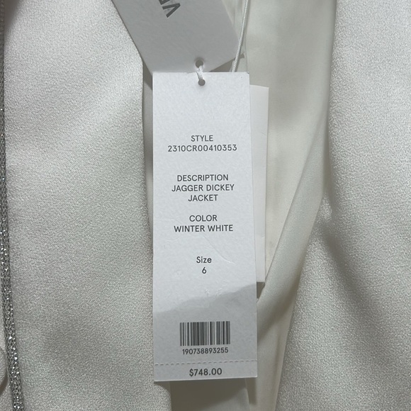 VERONICA BEARD jagger rhinestone dickey jacket in winter white - Picture 5 of 9